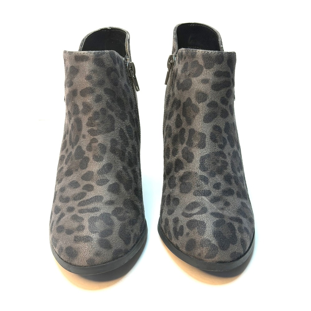 Style & Co Women Masrinaa Ankle Booties Black/Grey Leopard Print Size 5.5M NWOT